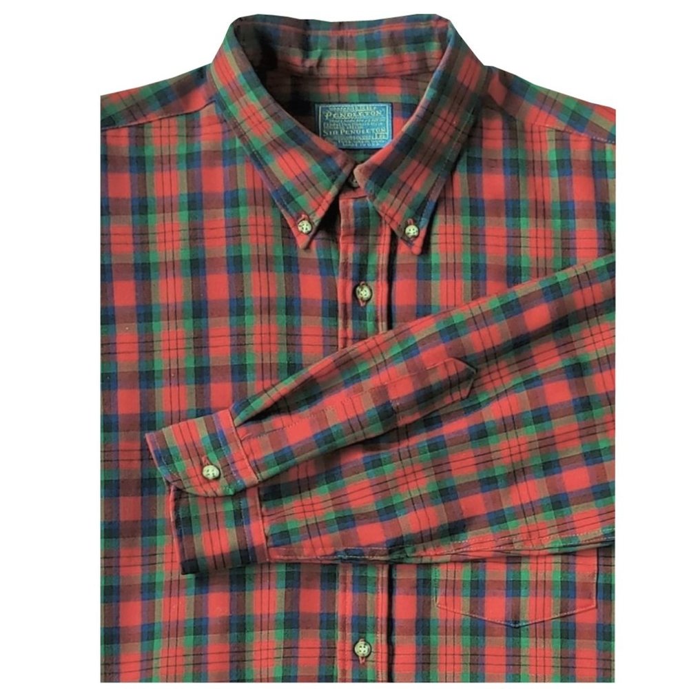 Men's Red Tartan/Plaid Shirt by Sir Pendelton